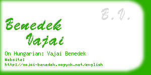 benedek vajai business card